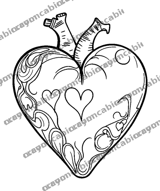 Friendship Heart colouring page — free printable for teens