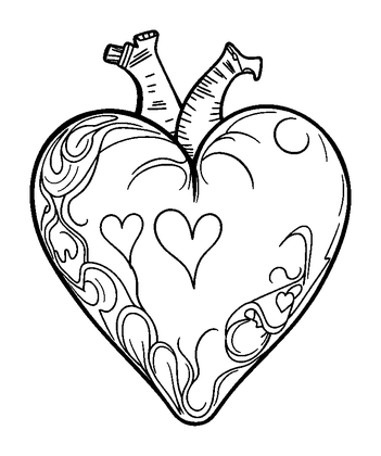 Friendship Heart Colouring Page (Teens, Standard)