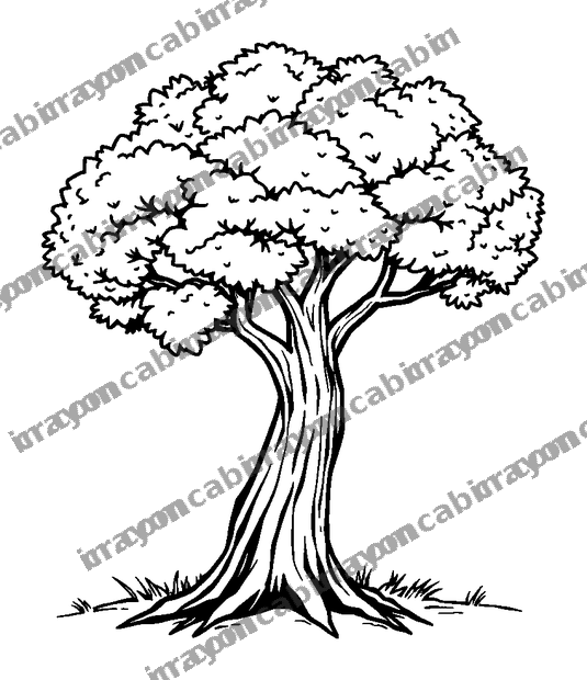 Gentle Breeze Tree colouring page — free printable for teens