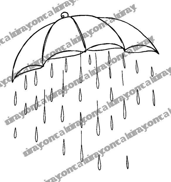 Gentle Rain colouring page — free printable for adults