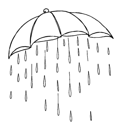 Gentle Rain Colouring Page (Adults, Standard)