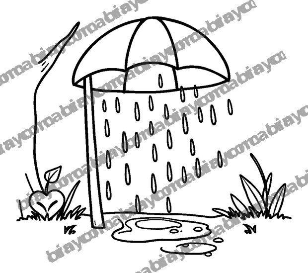 Gentle Rain colouring page — free printable for teens