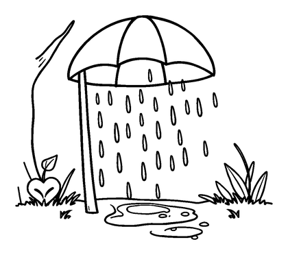 Gentle Rain Colouring Page (Teens, Standard)