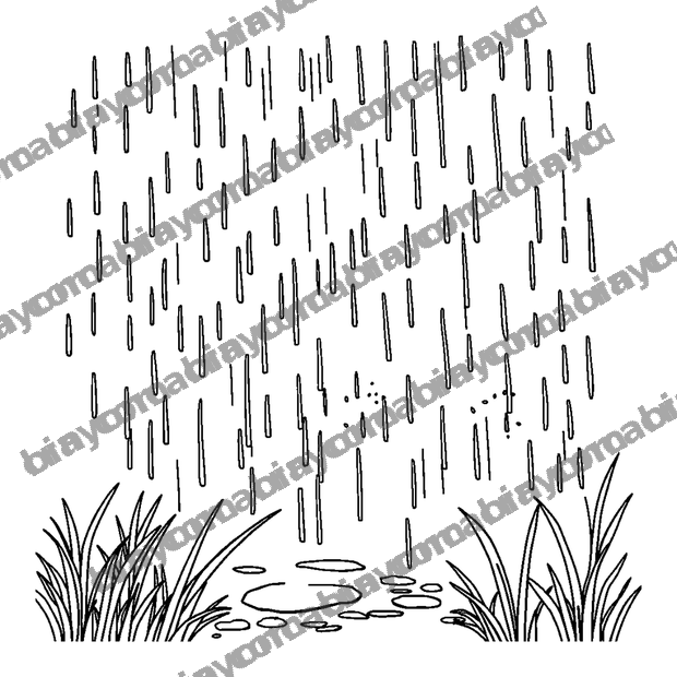 Gentle Rain colouring page — free printable for teens