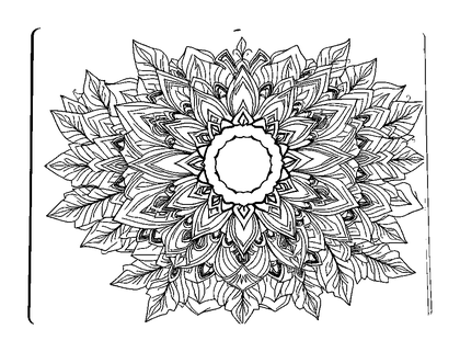 Journal Pages Open Colouring Page (Adults, Intricate)