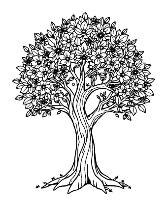 Kindness Tree Colouring Page (Adults, Standard)