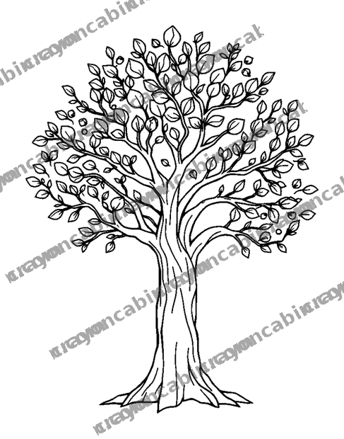 Kindness Tree colouring page — free printable for adults