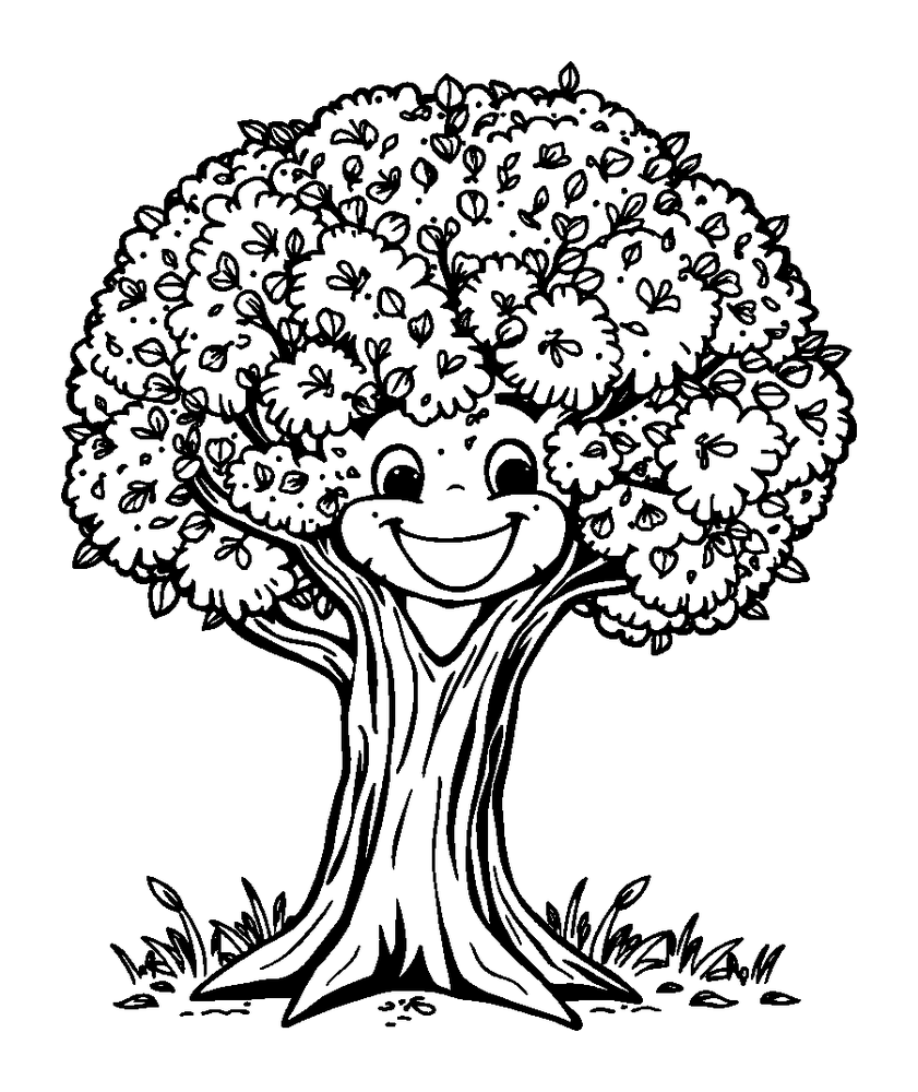 Kindness Tree colouring page — free printable for teens
