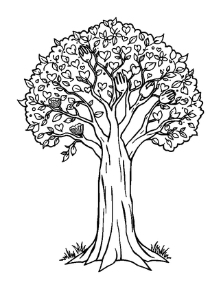 Kindness Tree Colouring Page (Teens, Standard)