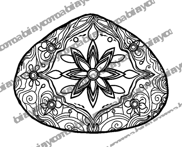 Meditation Stone colouring page — free printable for adults
