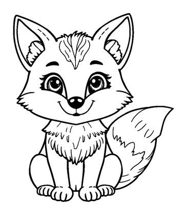 Mindful Fox Colouring Page (Adults, Standard)
