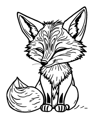 Mindful Fox Colouring Page (Teens, Standard)