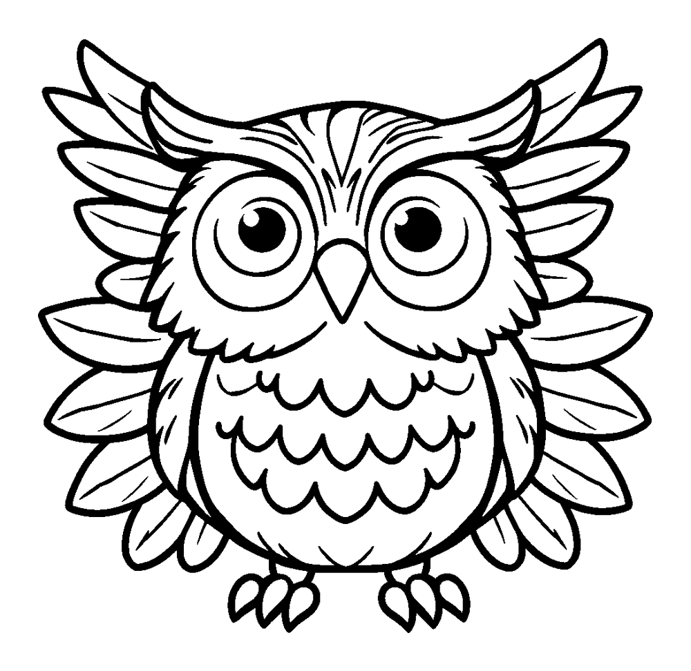Mindful Owl colouring page — free printable for teens
