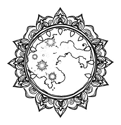 Moon Mandala Colouring Page (Adults, Standard)