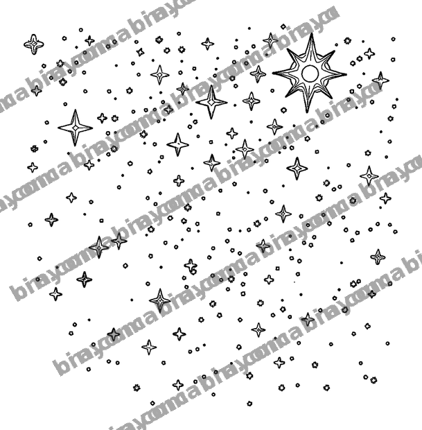 Night Sky Stars colouring page — free printable for adults