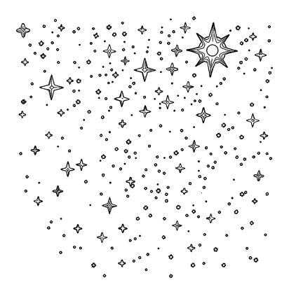 Night Sky Stars Colouring Page (Adults, Intricate)