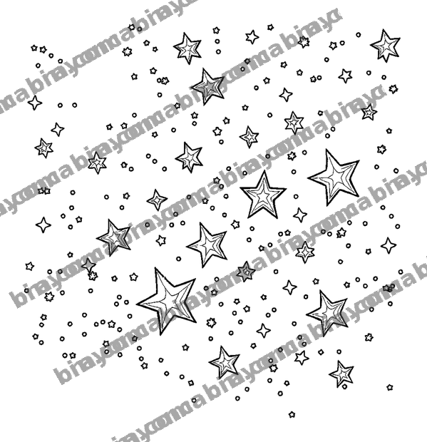 Night Sky Stars colouring page — free printable for adults