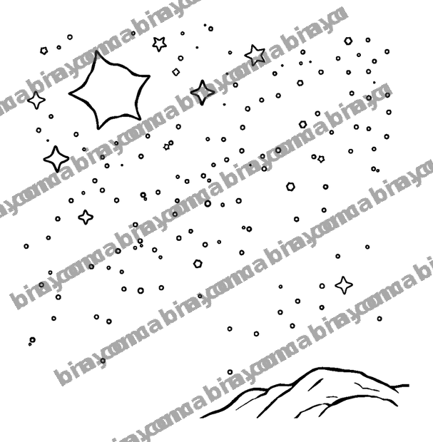 Night Sky Stars colouring page — free printable for teens