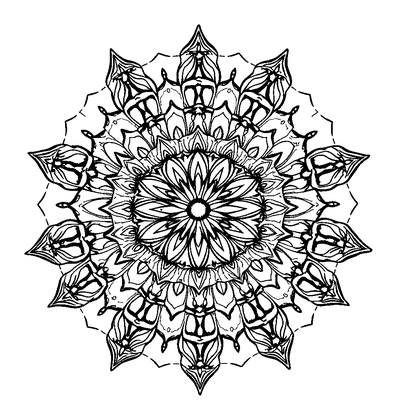 Ocean Mandala Colouring Page (Adults, Standard)