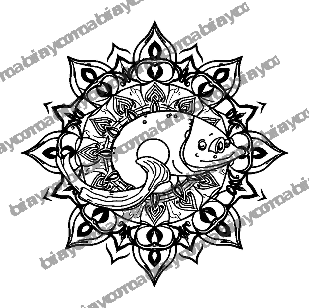 Ocean Mandala colouring page — free printable for teens