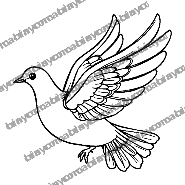 Peace Dove colouring page — free printable for adults