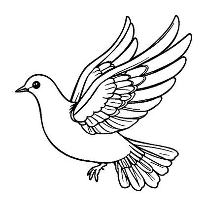 Peace Dove Colouring Page (Adults, Standard)