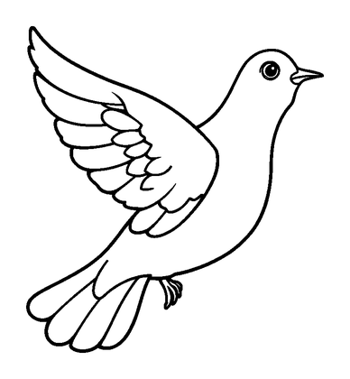 Peace Dove Colouring Page (Teens, Standard)