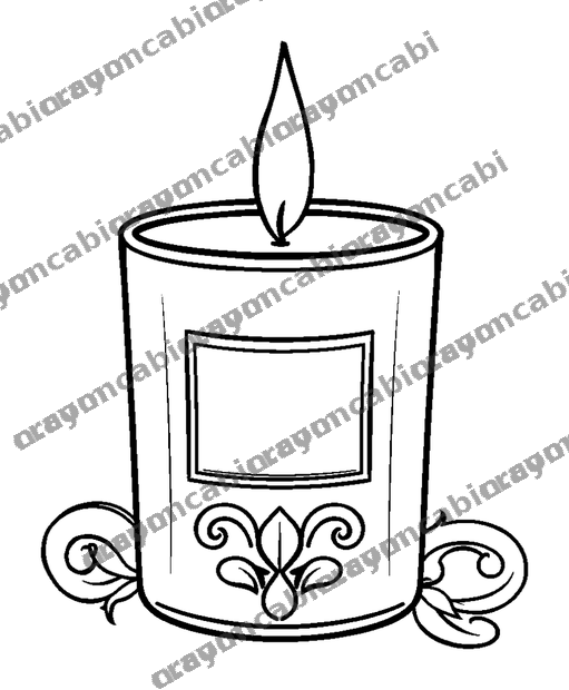 Scented Candle colouring page — free printable for adults