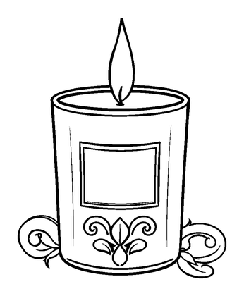 Scented Candle Colouring Page (Adults, Standard)