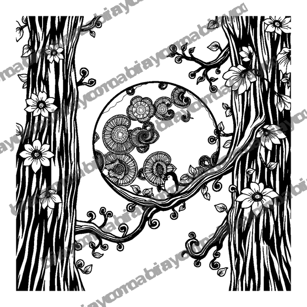 Sleepy Moon colouring page — free printable for adults