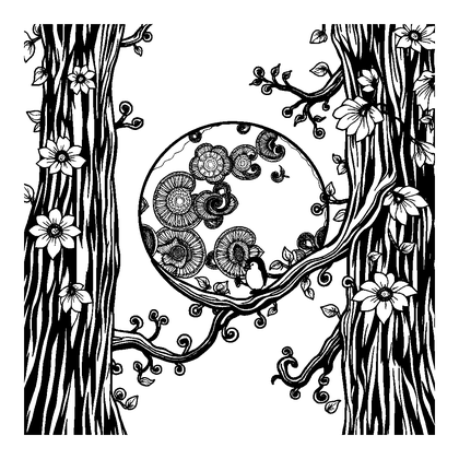Sleepy Moon Colouring Page (Adults, Intricate)