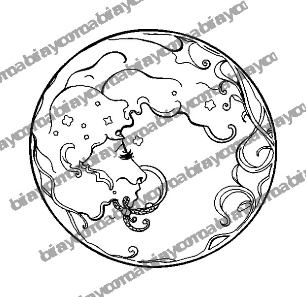 Sleepy Moon colouring page — free printable for adults
