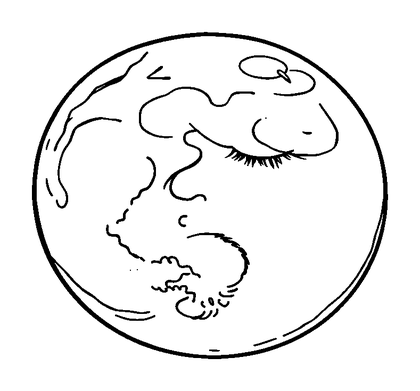 Sleepy Moon Colouring Page (Teens, Standard)