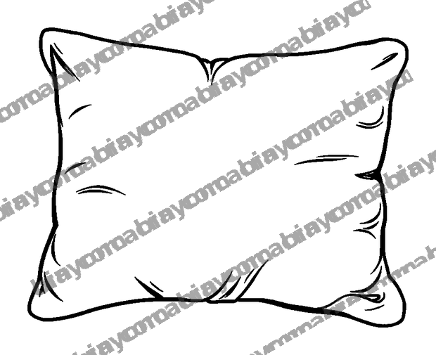 Soft Pillow colouring page — free printable for teens