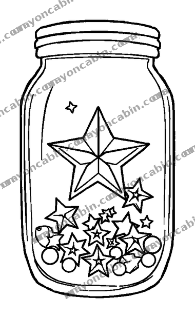 Star Jar colouring page — free printable for teens
