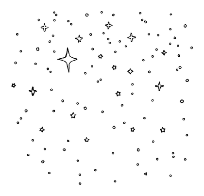 Starry Night Sky Colouring Page (Adults, Standard)