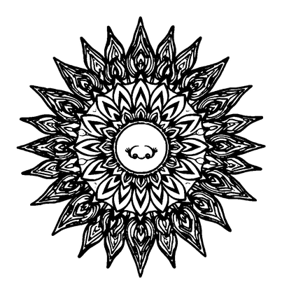 Sun Mandala Colouring Page (Adults, Intricate)