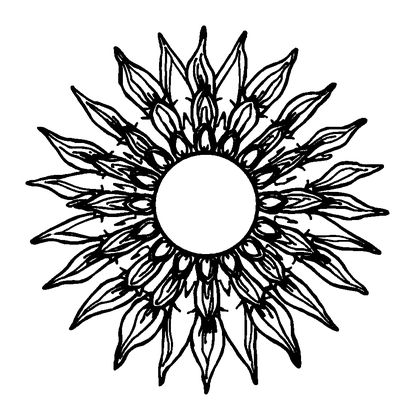Sun Mandala Colouring Page (Teens, Standard)