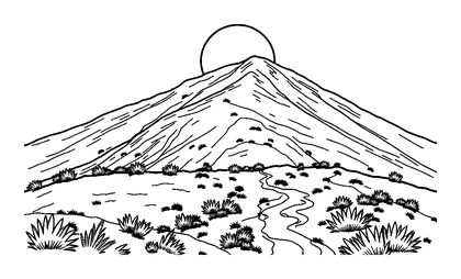 Sunrise Hill Colouring Page (Teens, Standard)