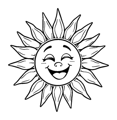 Sunshine Colouring Page (Teens, Standard)