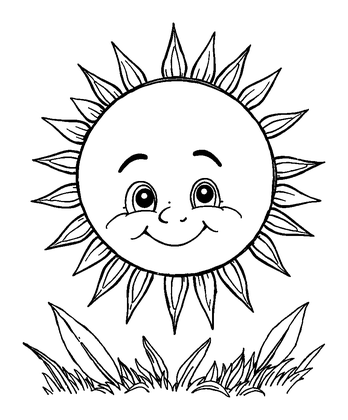 Sunshine Colouring Page (Teens, Standard)