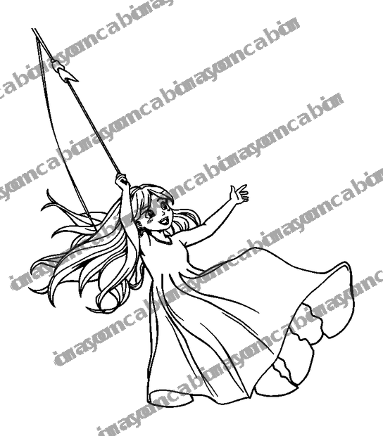 Swinging Breeze Joy colouring page — free printable for teens