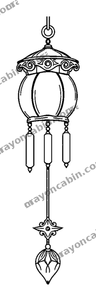 Wind Chime colouring page — free printable for adults