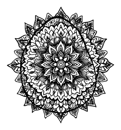 Worry Stone Colouring Page (Adults, Intricate)