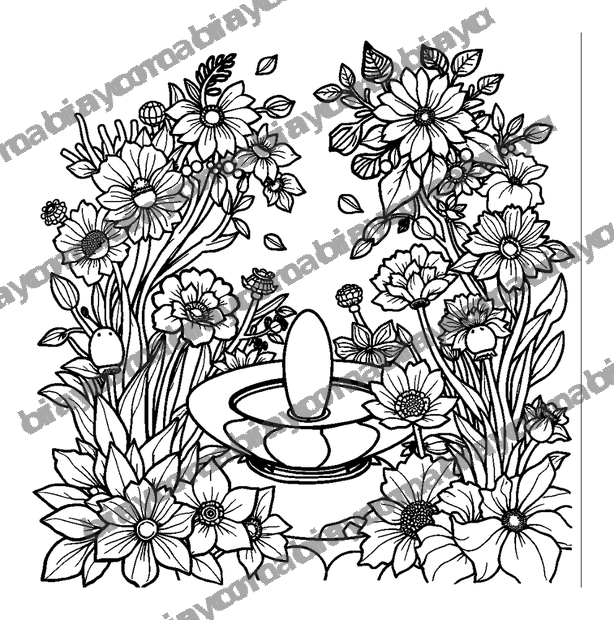 Zen Garden colouring page — free printable for adults