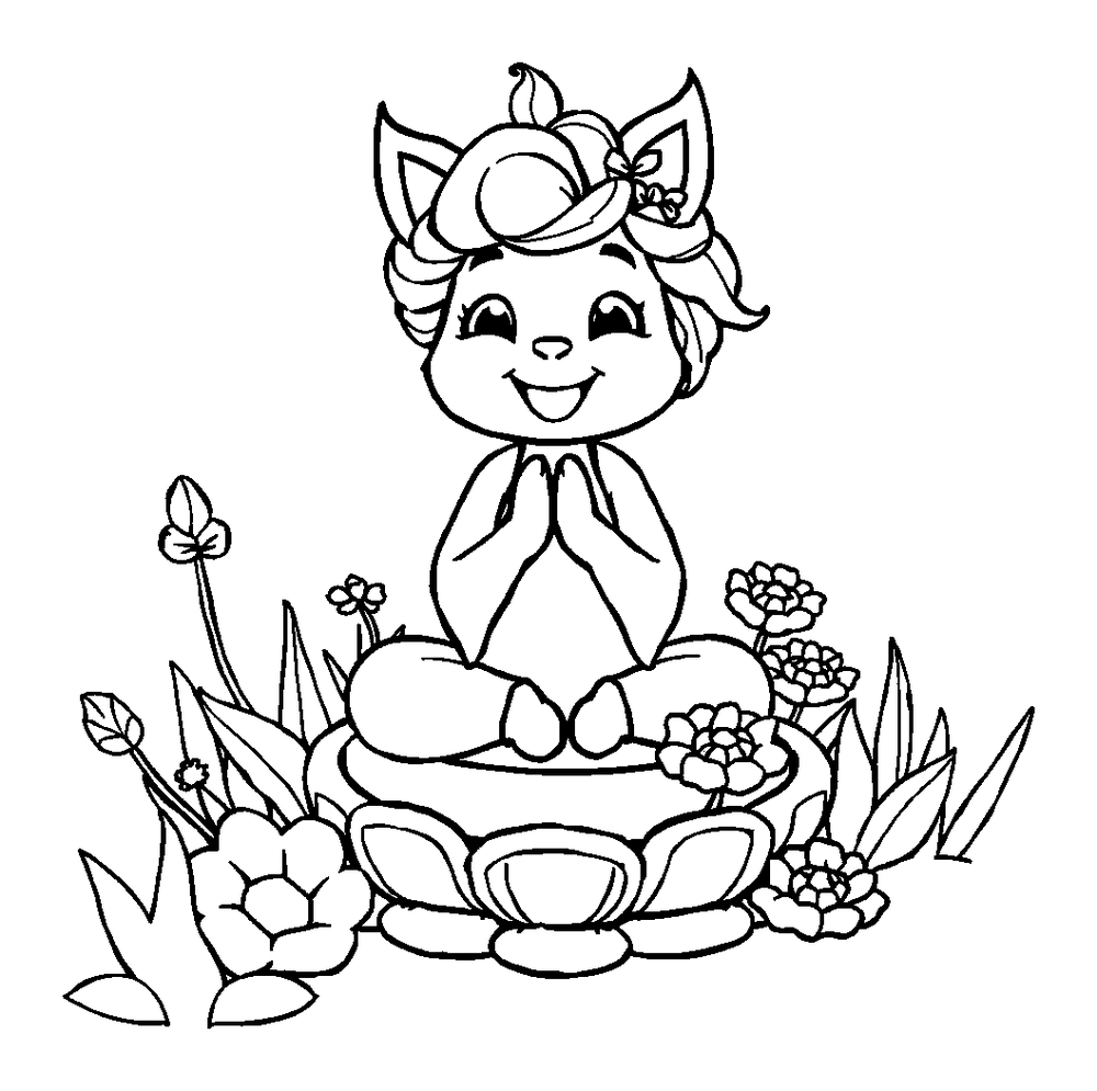 Zen Garden colouring page — free printable for adults
