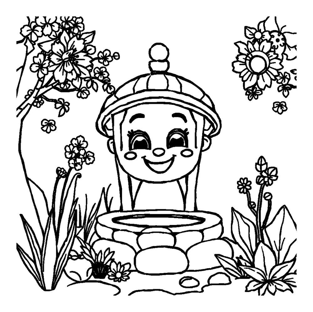 Zen Garden colouring page — free printable for teens