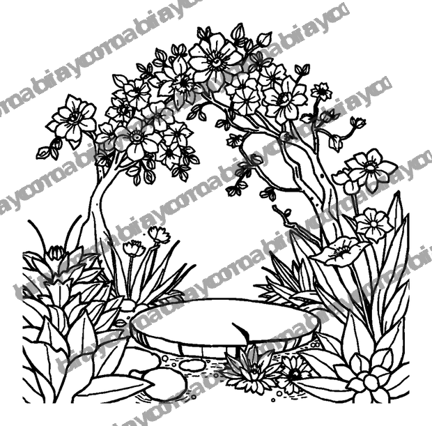 Zen Garden colouring page — free printable for teens